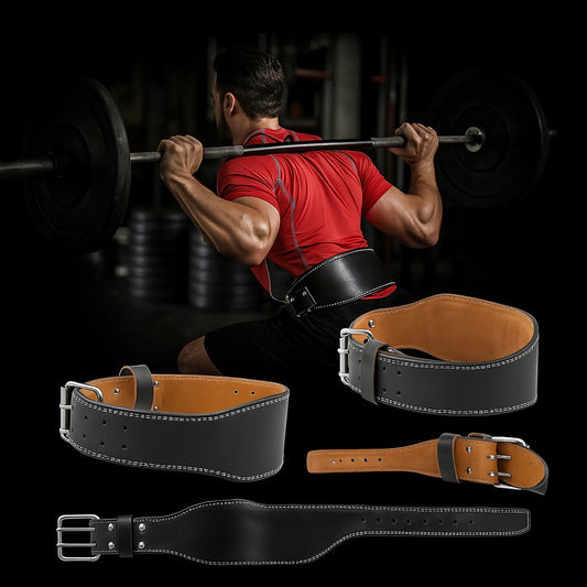 Ceinture de musculation en cuir réglable avec rembourrage